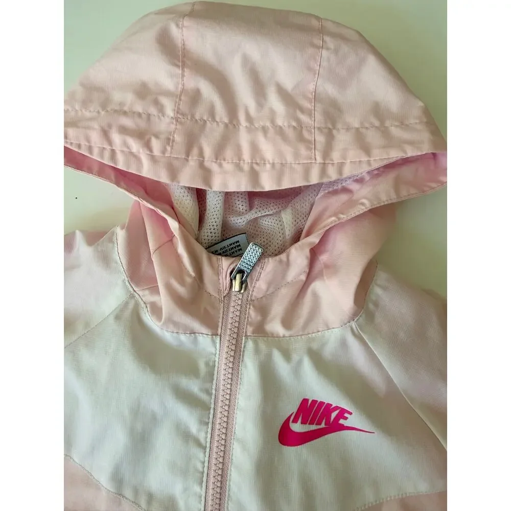 Nike Girls Colorblock Windbreaker Jacket - Pink (Size 6)